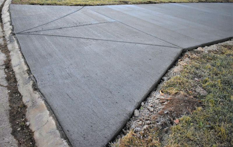 Newly Installed Concrete Driveway