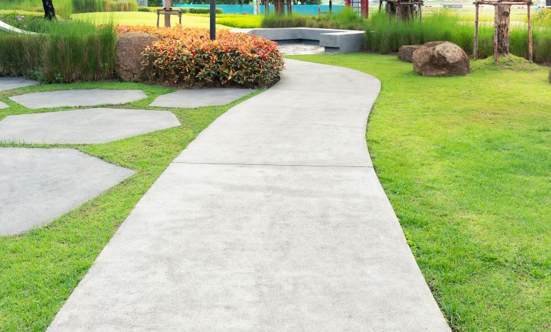 Concrete Walkway with Decorative Finish