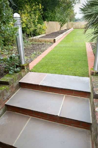 Backyard Steps Installation in Arlington Heights